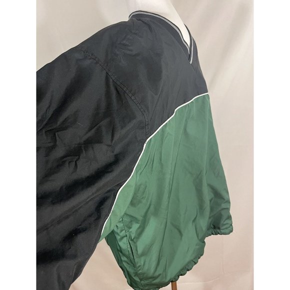 Mizuno Men's Athletic Pullover  Large V Neck Green  With Toggle Waist Lined - Picture 7 of 16